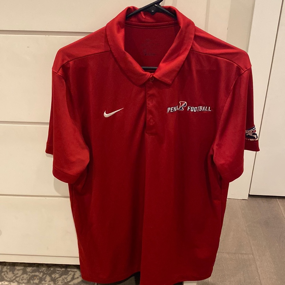 XL Red Nike Penn Football Polo. Good condition